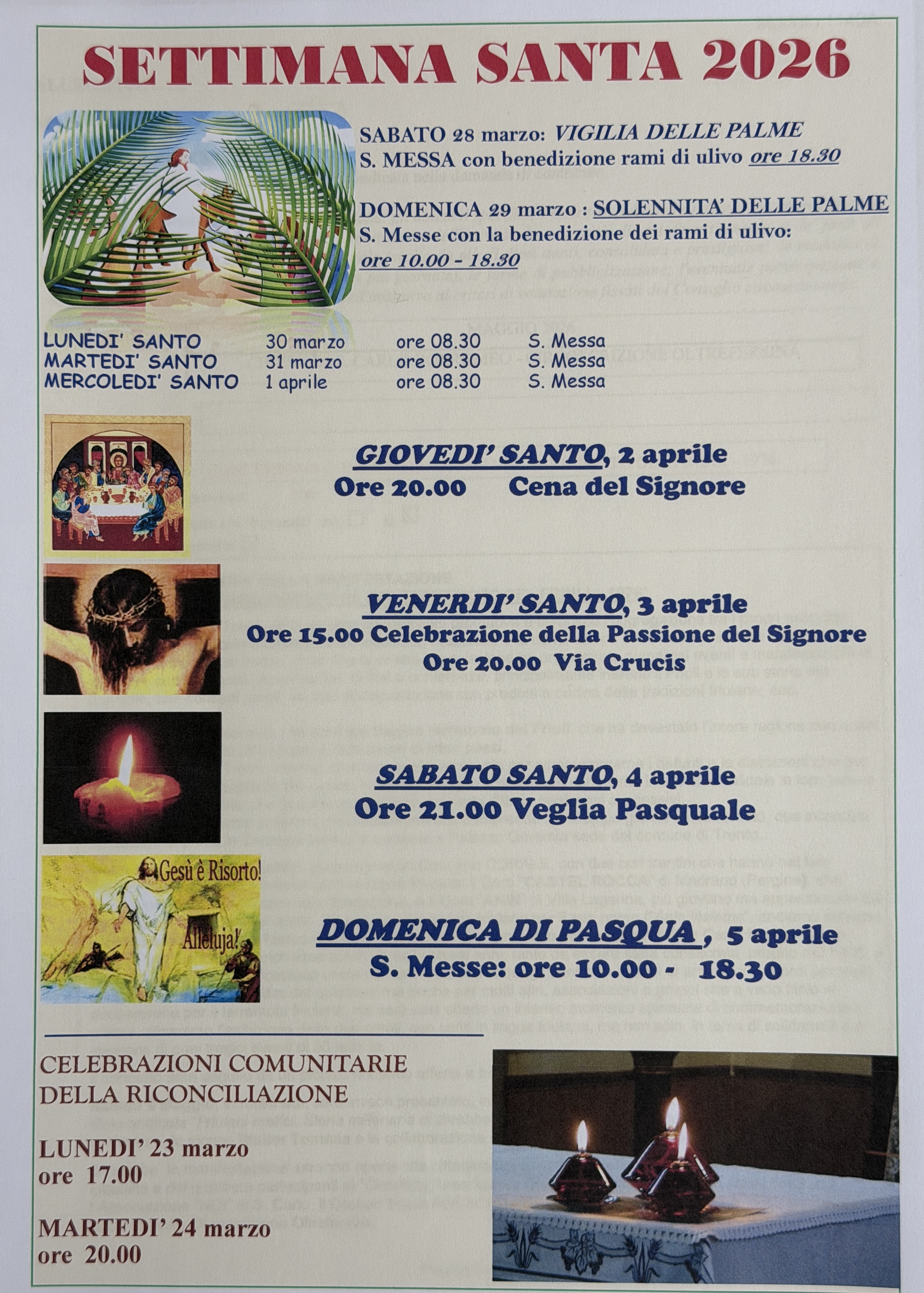 settimana santa 2026